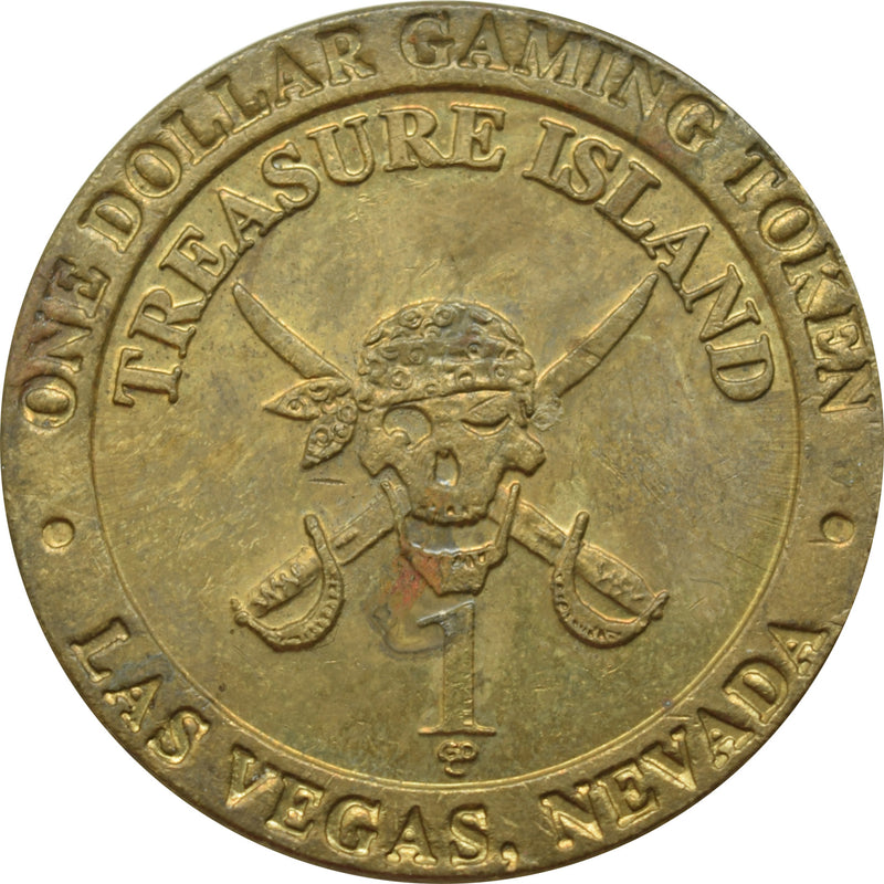 Treasure Island Casino Las Vegas Nevada $1 Token 1993