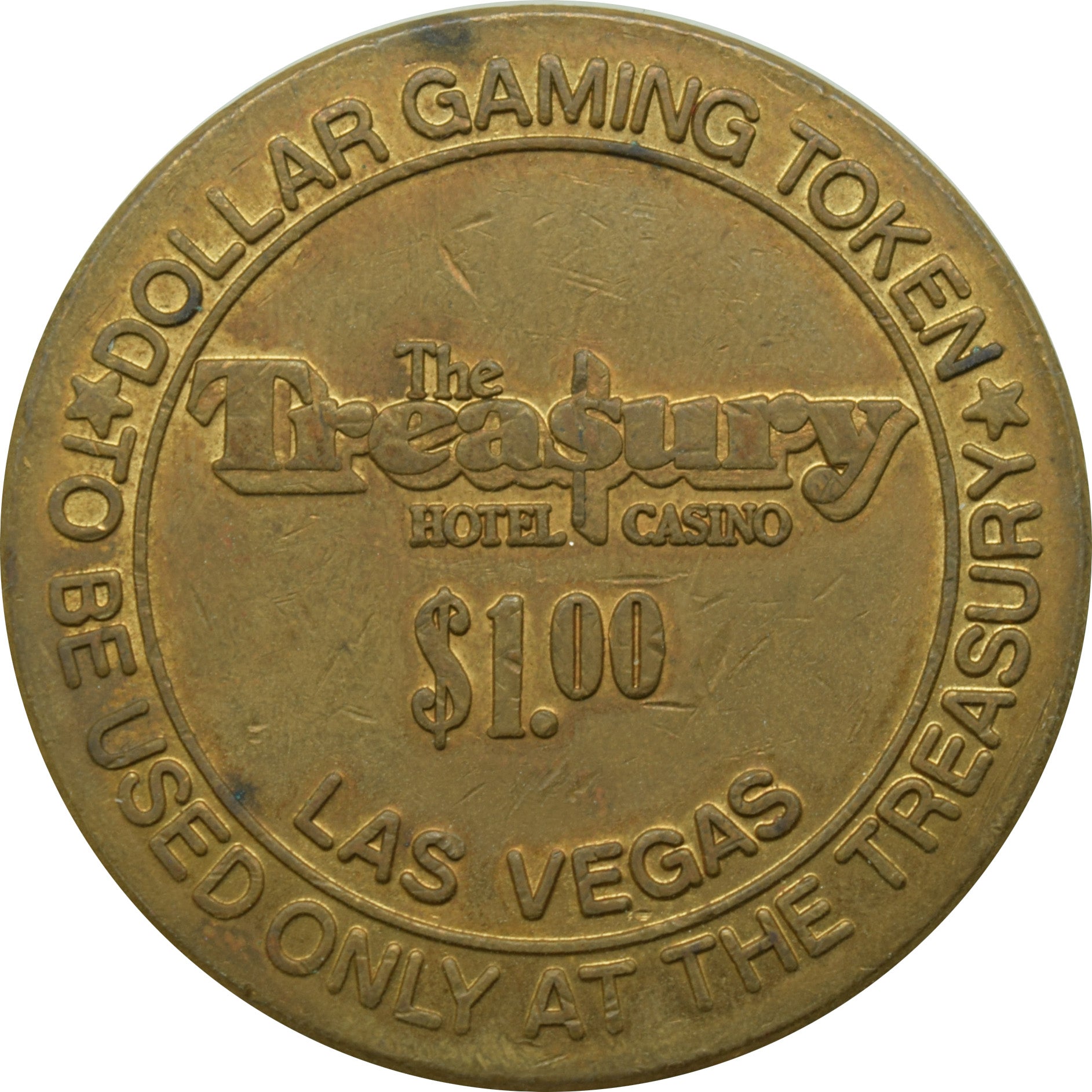 The Treasury Casino Las Vegas Nevada $1 Token 1979