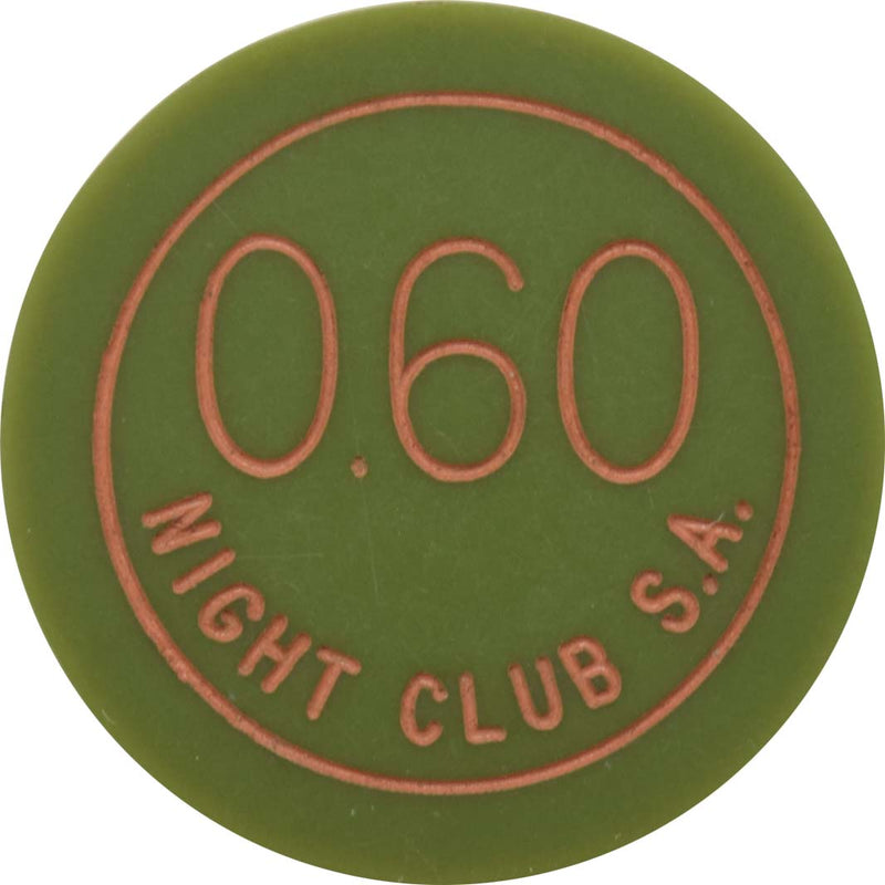 Tropicals Night Club Casino Cuba 60¢ Chip