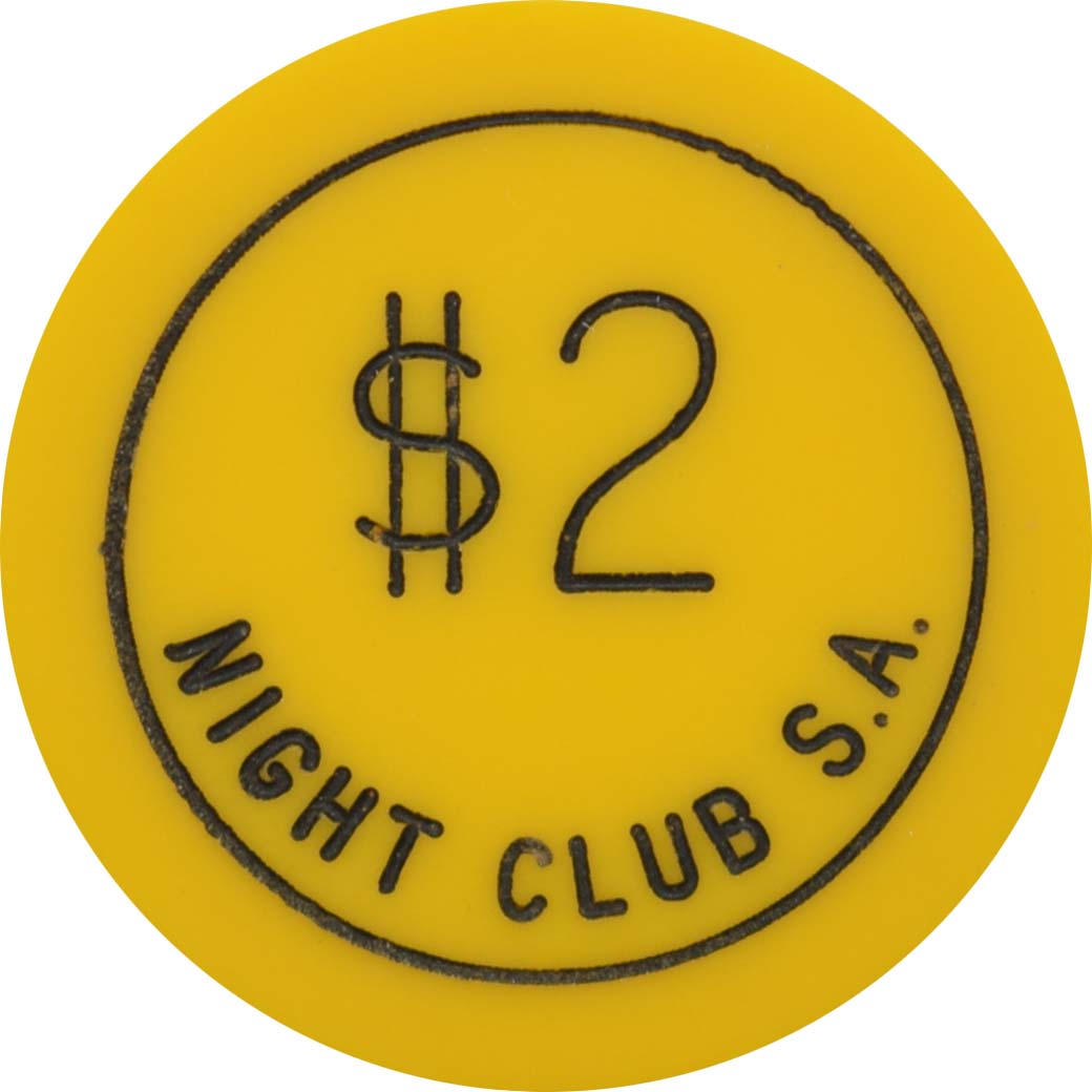 Tropicals Night Club Casino Cuba $2 Chip