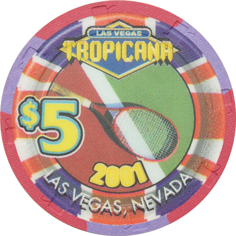 Tropicana Casino Las Vegas Nevada $5 English Tennis Chip 2001