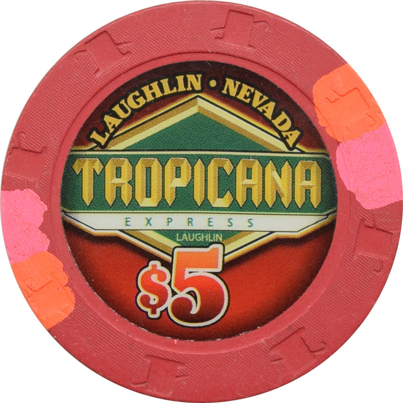 Tropicana Express Casino Laughlin Nevada $5 Chip 2007