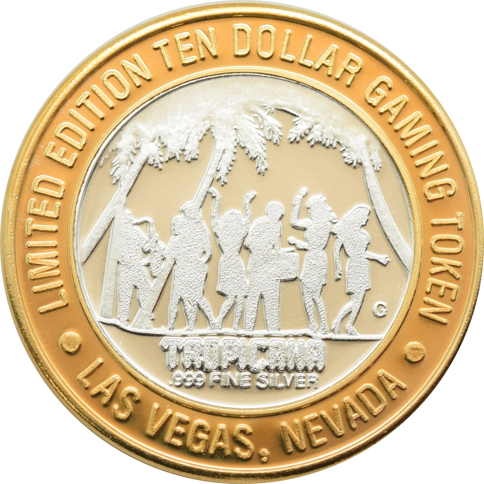 Tropicana Casino Las Vegas "Island of Las Vegas" $10 Silver Strike .999 Fine Silver