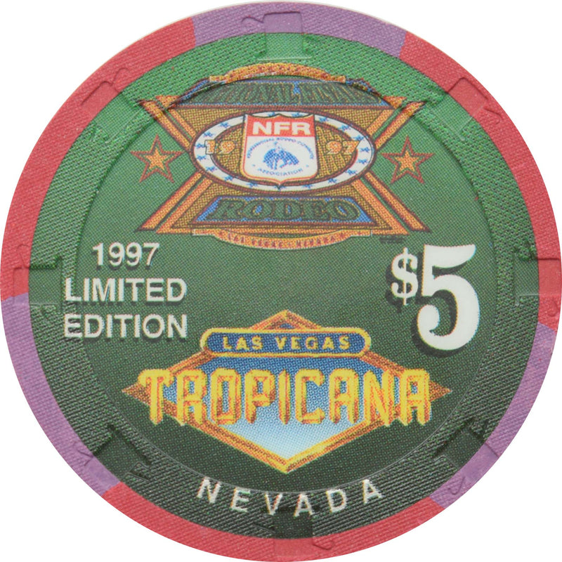 Tropicana Casino Las Vegas Nevada $5 National Finals Rodeo Chip 1997