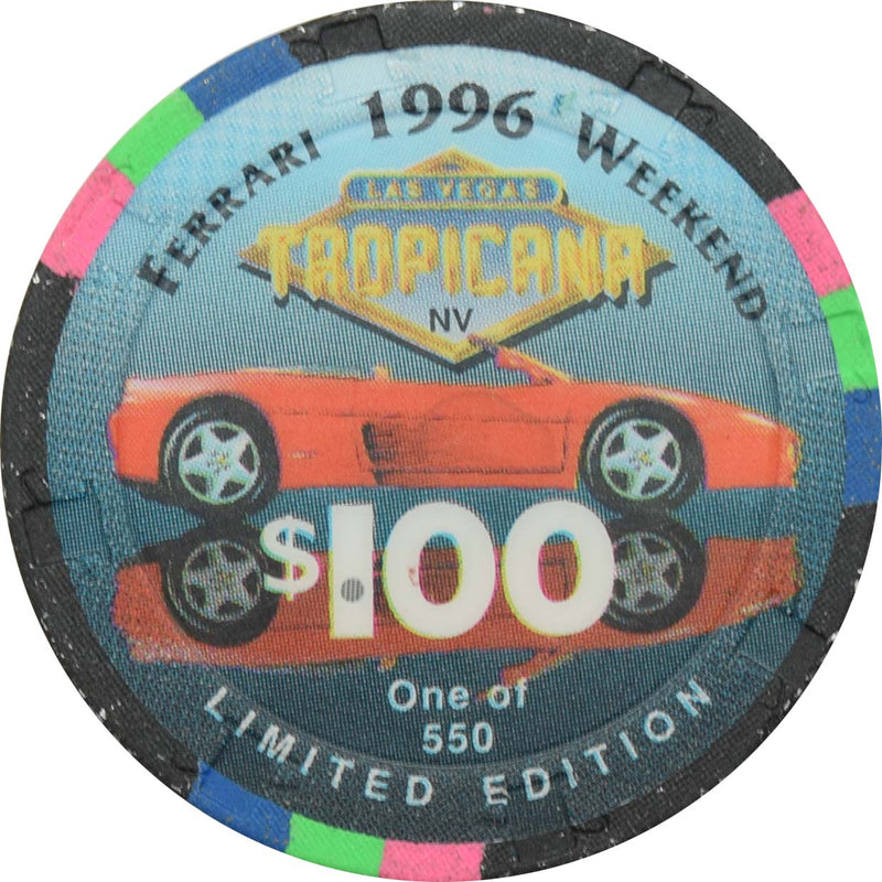 Tropicana Casino Las Vegas Nevada $100 Ferrari Weekend Chip 1996