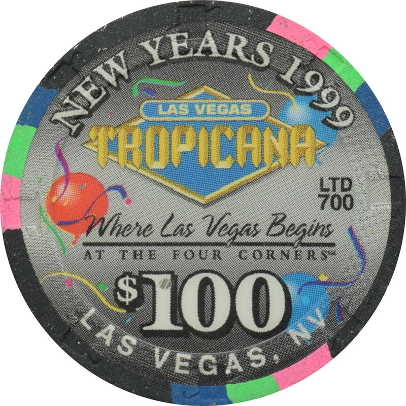 Tropicana Casino Las Vegas Nevada $100 New Years Chip 1999