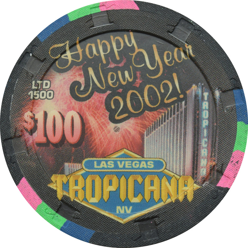 Tropicana Casino Las Vegas Nevada $100 New Years Chip 2002