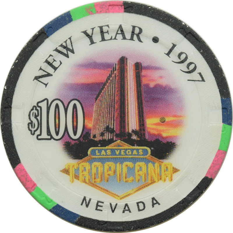 Tropicana Casino Las Vegas Nevada $100 New Years Chip 1997