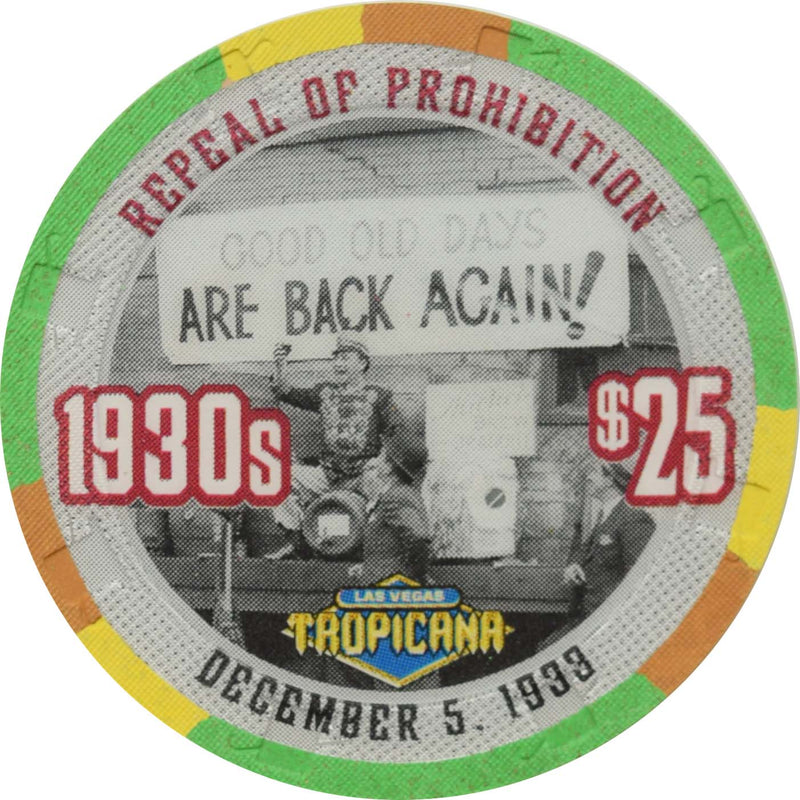 Tropicana Casino Las Vegas Nevada $25 Century's Greatest Moments 1930s Chip