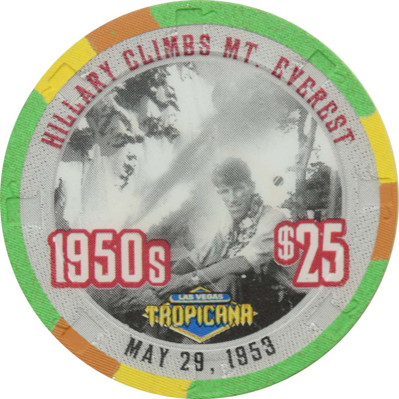 Tropicana Casino Las Vegas Nevada $25 Century's Greatest Moments 1950s Chip