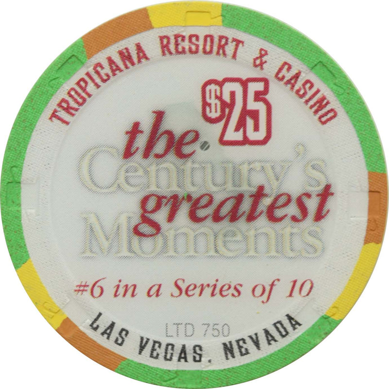 Tropicana Casino Las Vegas Nevada $25 Century's Greatest Moments 1950s Chip