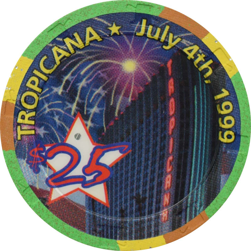 Tropicana Casino Las Vegas Nevada $25 Independence Day Chip 1999
