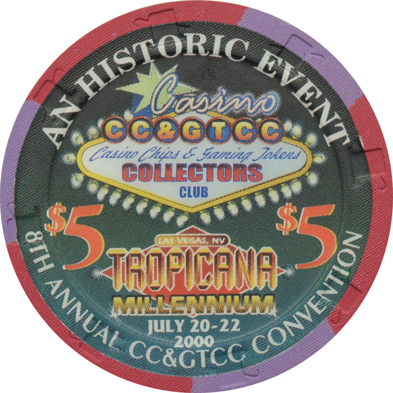Tropicana Casino Las Vegas Nevada $5 8th Annual CC&GTCC Convention Chip 2000