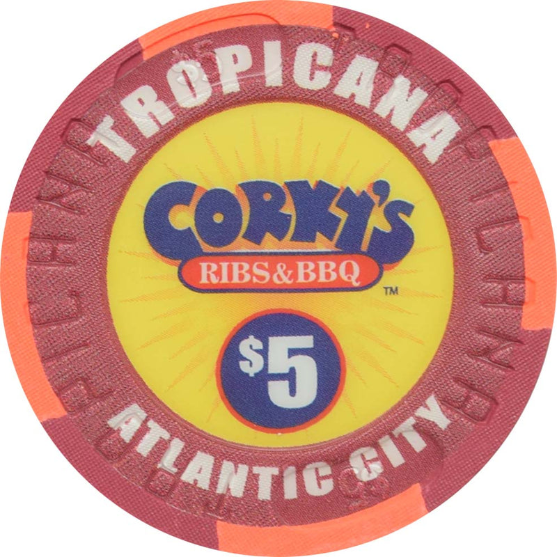 Tropicana Casino Atlantic City New Jersey $5 Corkys Ribs BBQ Chip