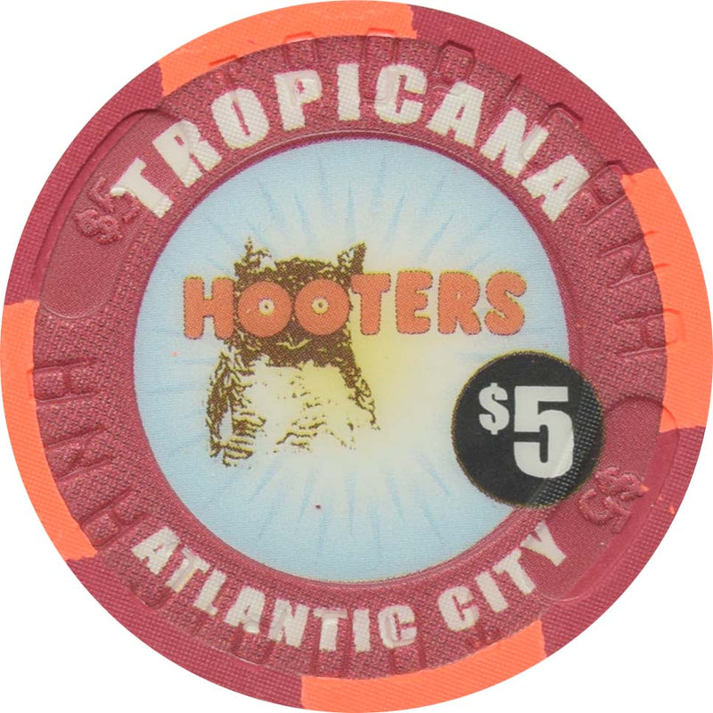Tropicana Casino Atlantic City New Jersey $5 Hooters Chip