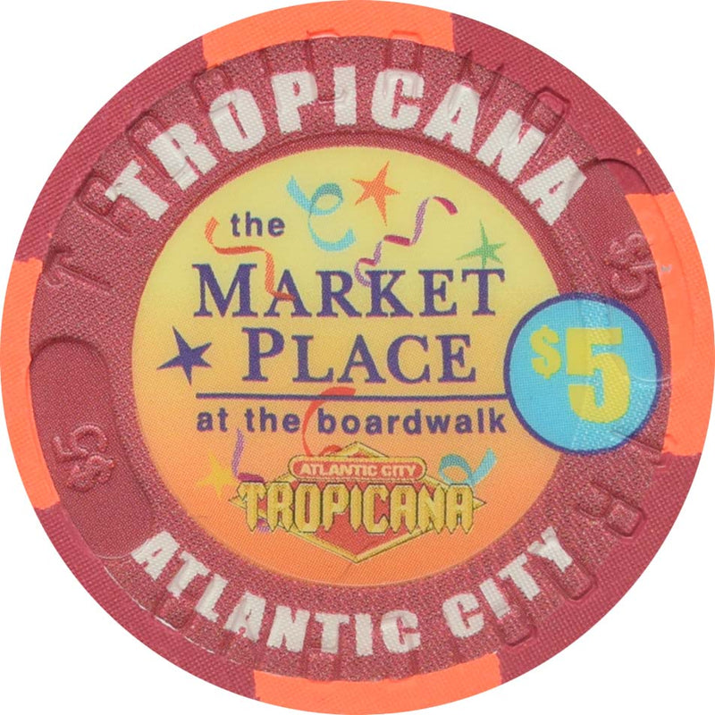 Tropicana Casino Atlantic City New Jersey $5 Hooters Chip