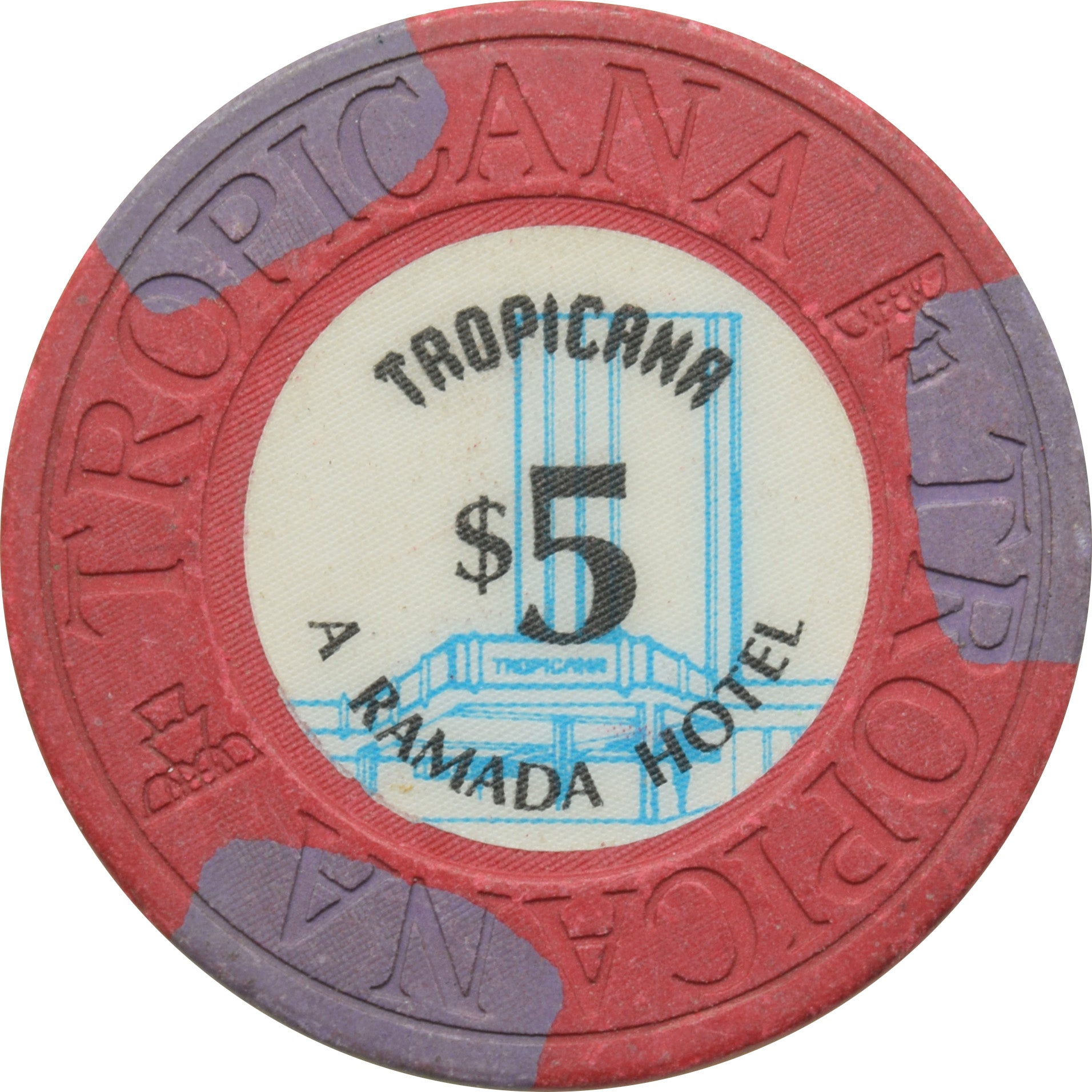 Tropicana Casino Las Vegas Nevada $5 Chip 1985