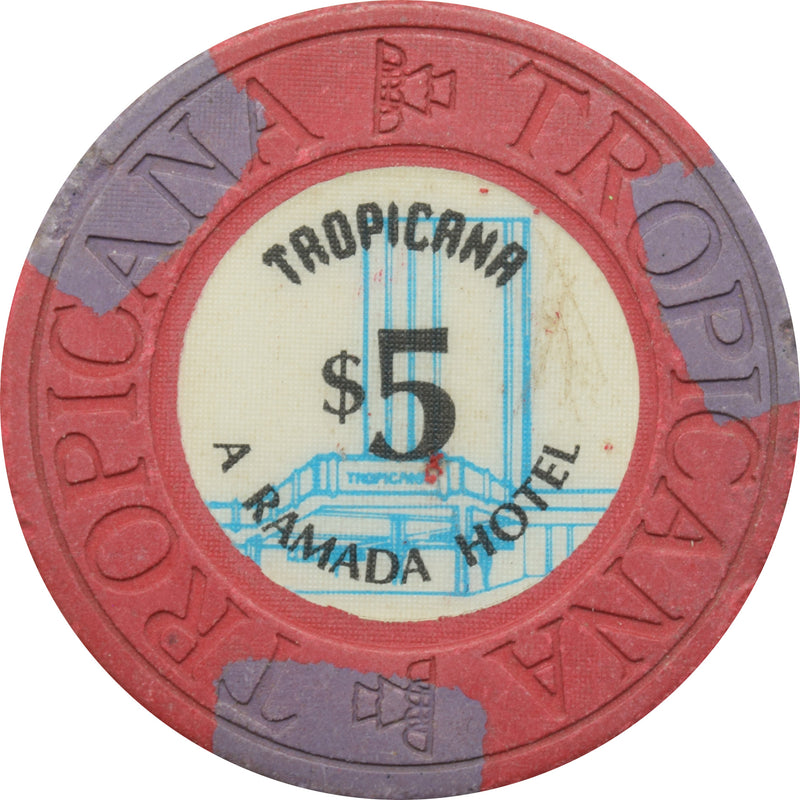 Tropicana Casino Las Vegas Nevada $5 Chip 1985