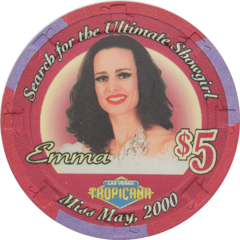 Tropicana Casino Las Vegas Nevada $5 Ultimate Showgirl May Emma Chip 2000