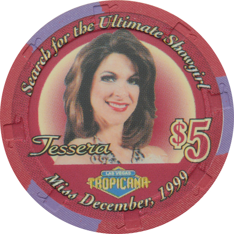 Tropicana Casino Las Vegas Nevada $5 Ultimate Showgirl December Jessera Chip 2000
