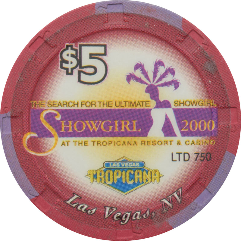 Tropicana Casino Las Vegas Nevada $5 Ultimate Showgirl July Natasha Chip 2000