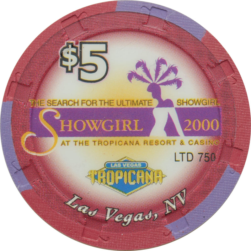 Tropicana Casino Las Vegas Nevada $5 Ultimate Showgirl March Sevyn Chip 2000