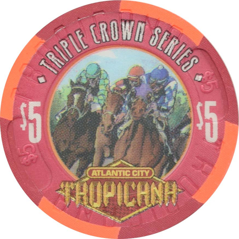 Tropicana Casino Atlantic City New Jersey $5 Triple Crown Series - May 16, 1998 Chip