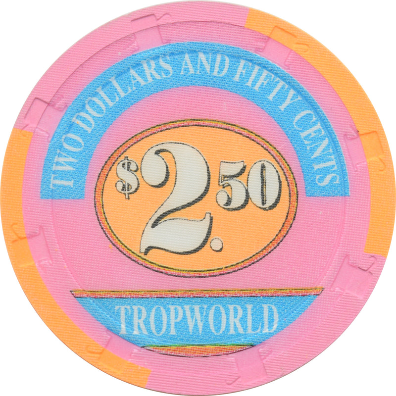 Tropworld Casino Atlantic City New Jersey $2.50 Chip