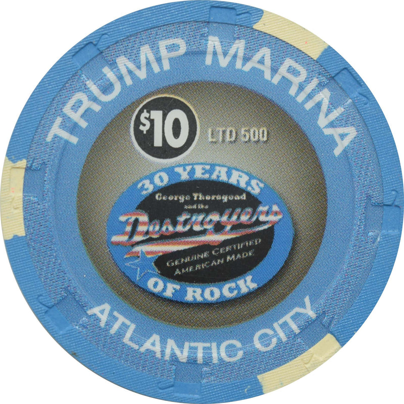 Trump Marina Casino $10 Chip Atlantic City New Jersey Bad to the Bone