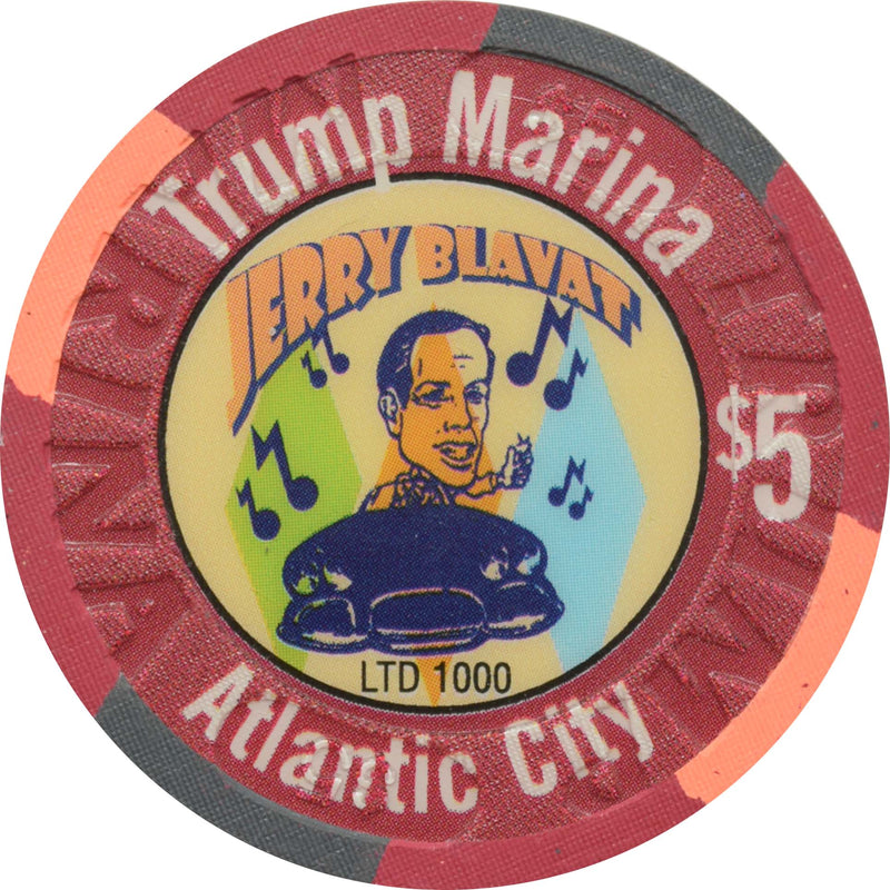 Trump Marina Casino $5 Chip Atlantic City New Jersey Jerry Blavat Yo Philly Block Party