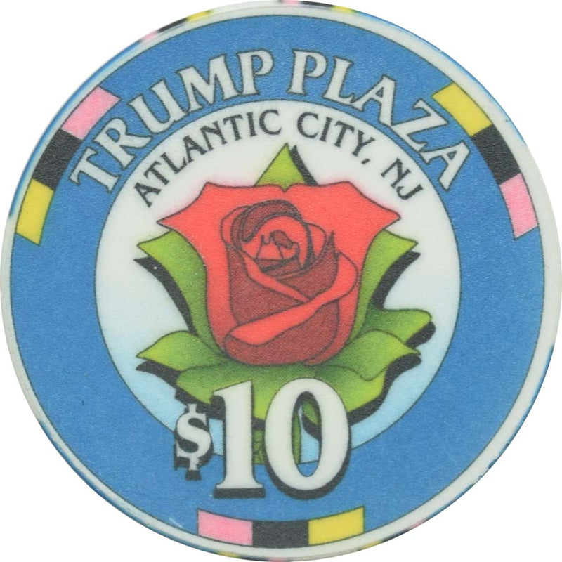 Trump Plaza Casino Atlantic City New Jersey $10 Ceramic Chip