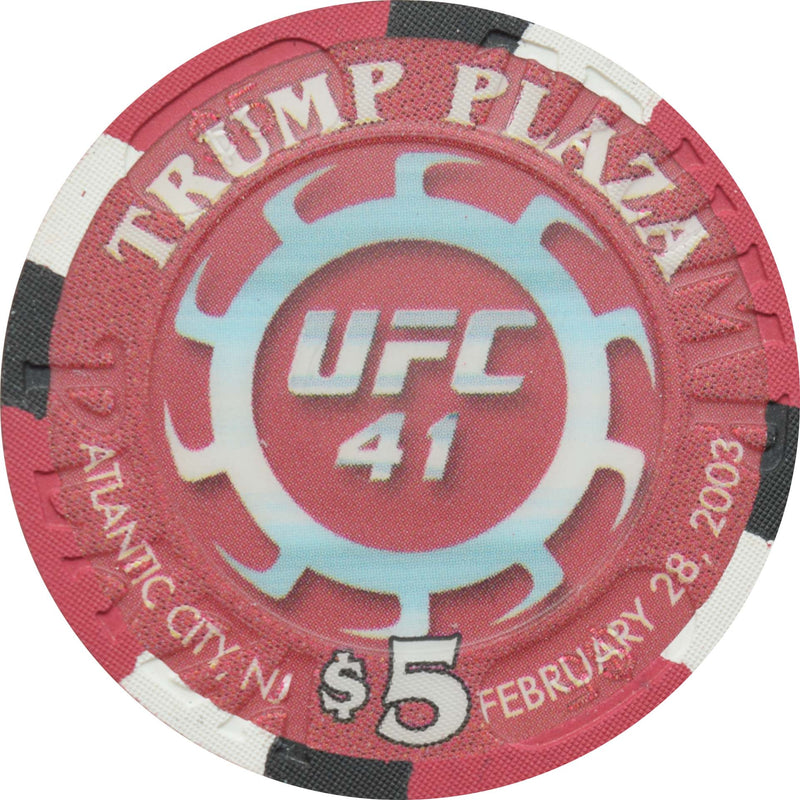 Trump Plaza Casino $5 Chip Atlantic City New Jersey Ricco Rodriguez UFC 41