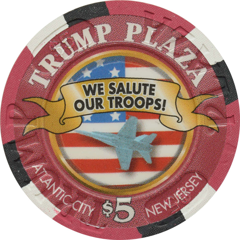 Trump Plaza Casino $5 Chip Atlantic City New Jersey Veteran's Day Air Force 2005