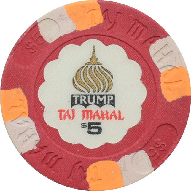 Trump Taj Mahal Casino Atlantic City New Jersey $5 Chip