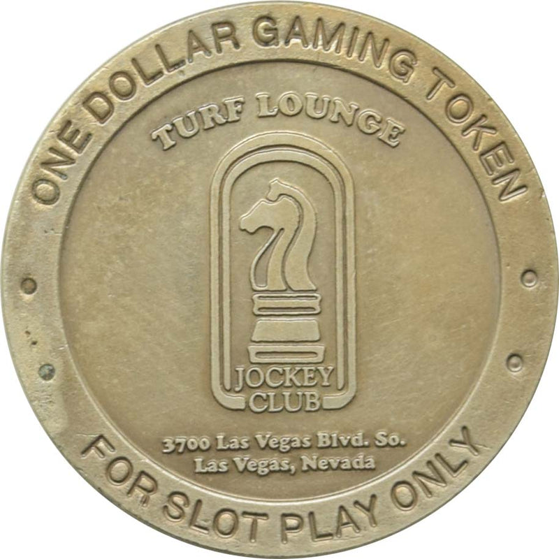 Turf Lounge & Jockey Club Casino Las Vegas Nevada $1 Token 1991