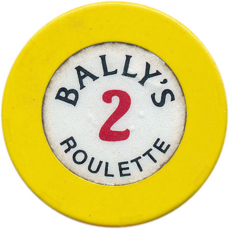 Ballys Casino Las Vegas Nevada Yellow Roulette 2 Chip 1997