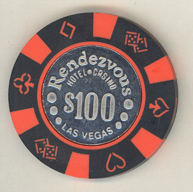 Rendezvous Casino $100 (black) chip (IMITATION) - Spinettis Gaming - 2