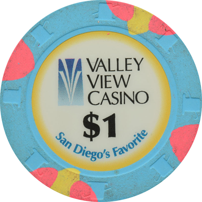 Valley View Casino Valley Center California $1 Colossal Coin Chip