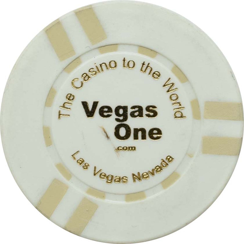 VegasOne.com $1 Million Commemorative White Chip Oct 30th 2000 Las Vegas Nevada
