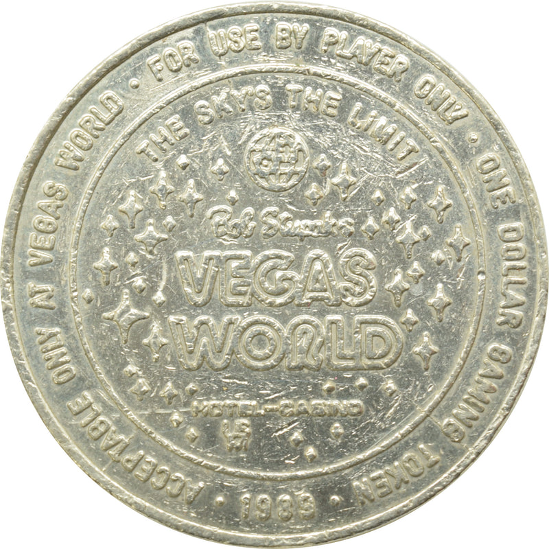 Vegas World Casino Las Vegas Nevada $1 Token 1989