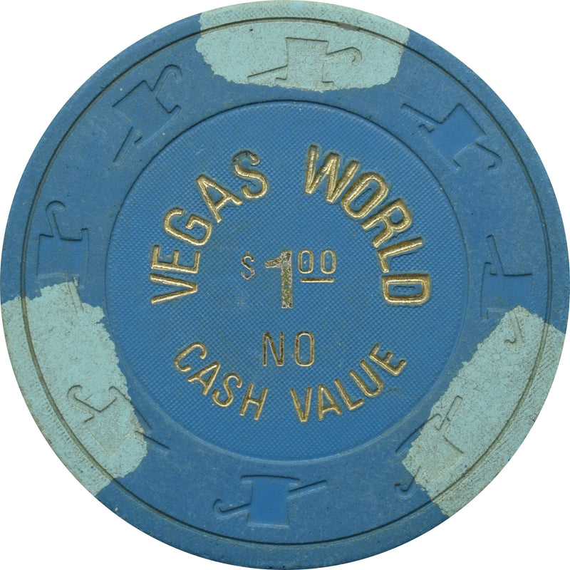 Vegas World Casino Las Vegas Nevada $1 NCV Chip 1980s