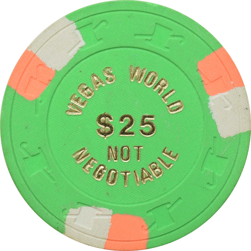 Vegas World Casino Las Vegas Nevada $25 Not Negotiable Chip 1980s