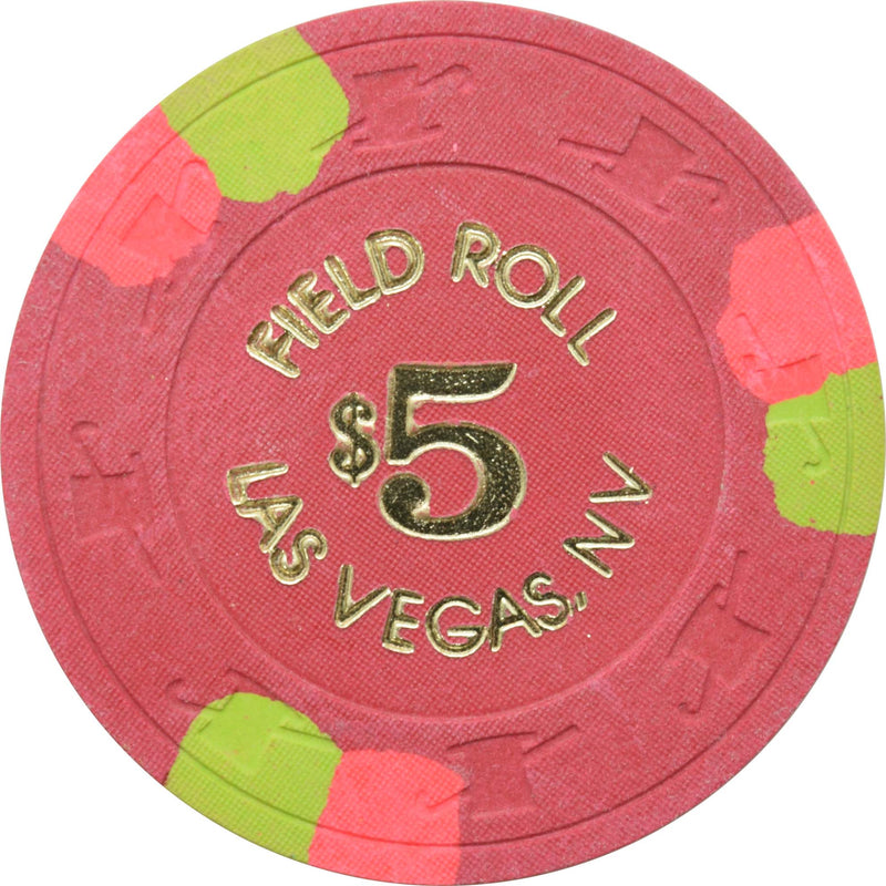 Vegas World Casino Las Vegas Nevada $5 Field Roll Chip 1980s