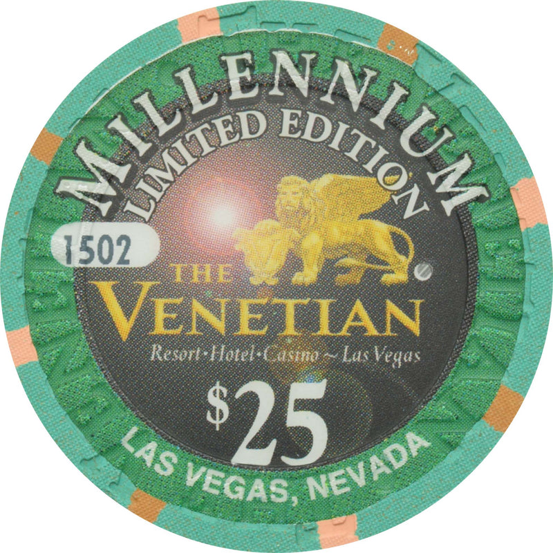 The Venetian Casino Las Vegas Nevada $25 Millennium Chip 1999