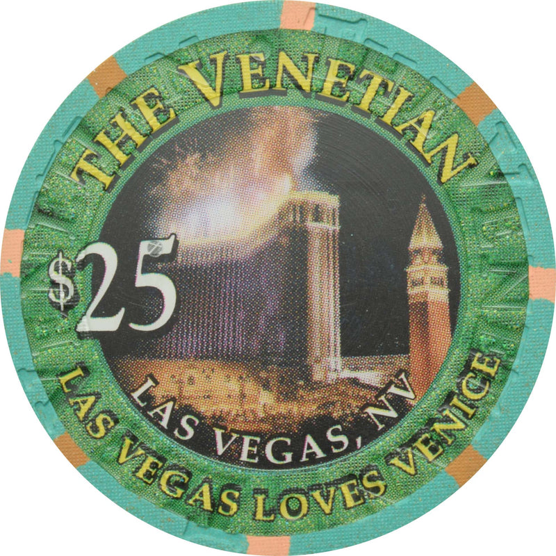 The Venetian Casino Las Vegas Nevada $25 1st Anniversary Chip 2000