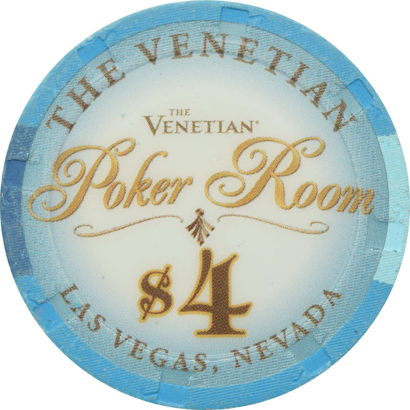 The Venetian Casino Las Vegas Nevada $4 Poker Room Chip 2006