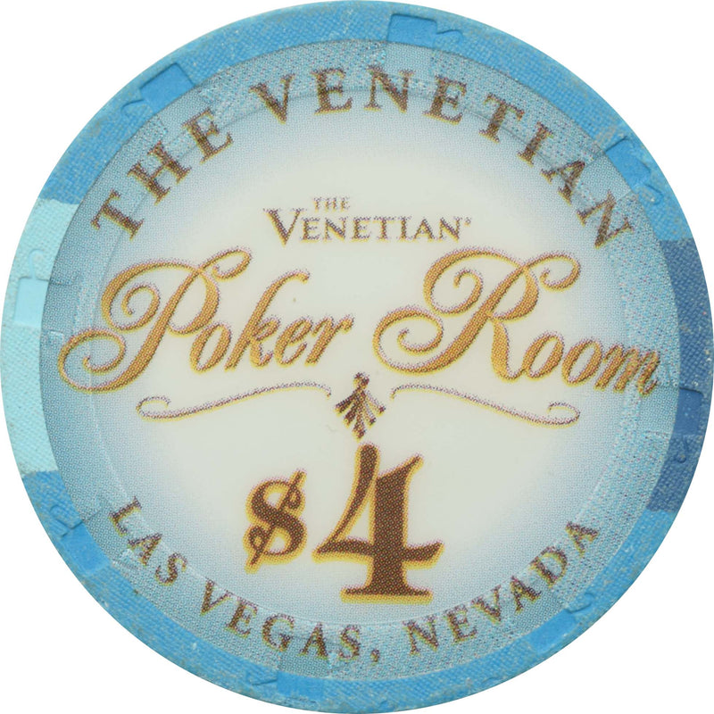 The Venetian Casino Las Vegas Nevada $4 Poker Room Chip 2006