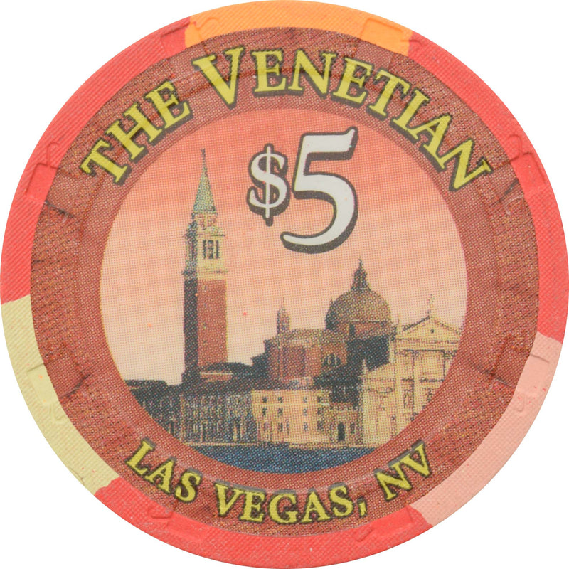 The Venetian Casino Las Vegas Nevada $5 H&C Chip 1999