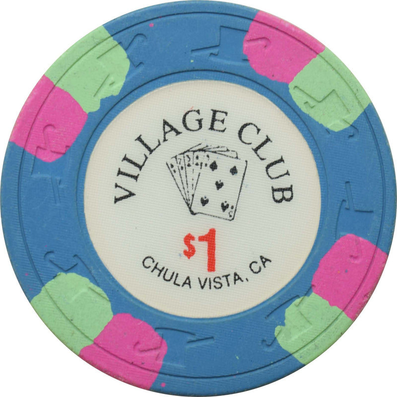 Village Club Casino Chula Vista California $1 Chip