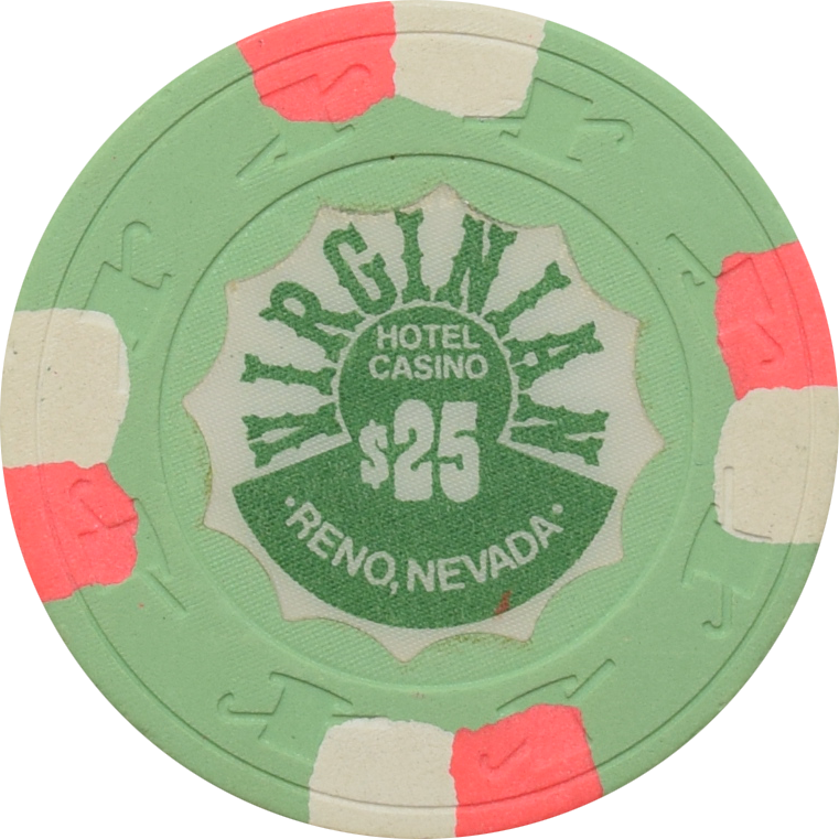 Virginian Casino Reno Nevada $25 Chip 1989